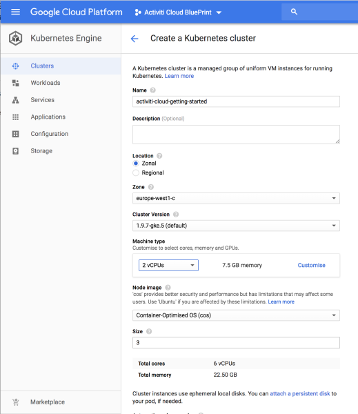 create-cluster-parameters